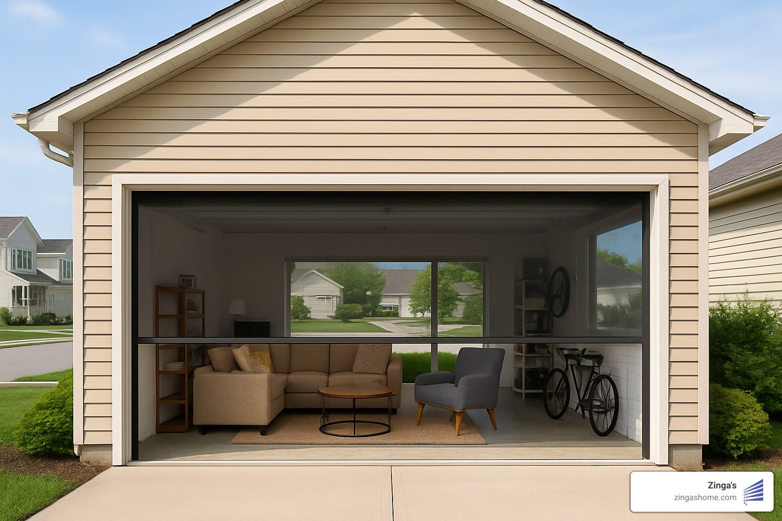 Open Sesame! The Magic of Automatic Garage Door Screens 1 automatic garage door screen