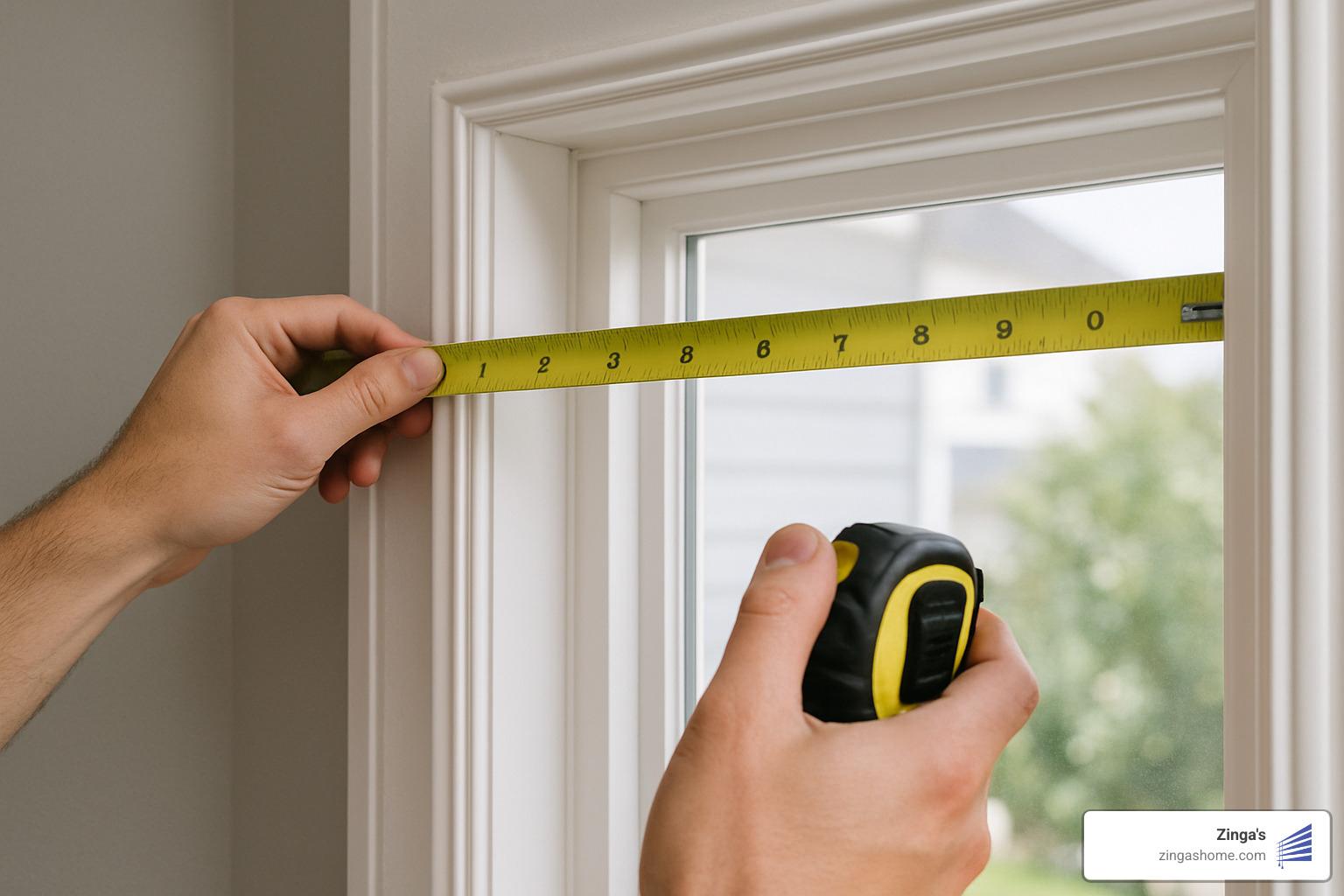 measuring window for roller shade installation with tape measure - decorative roller window shades