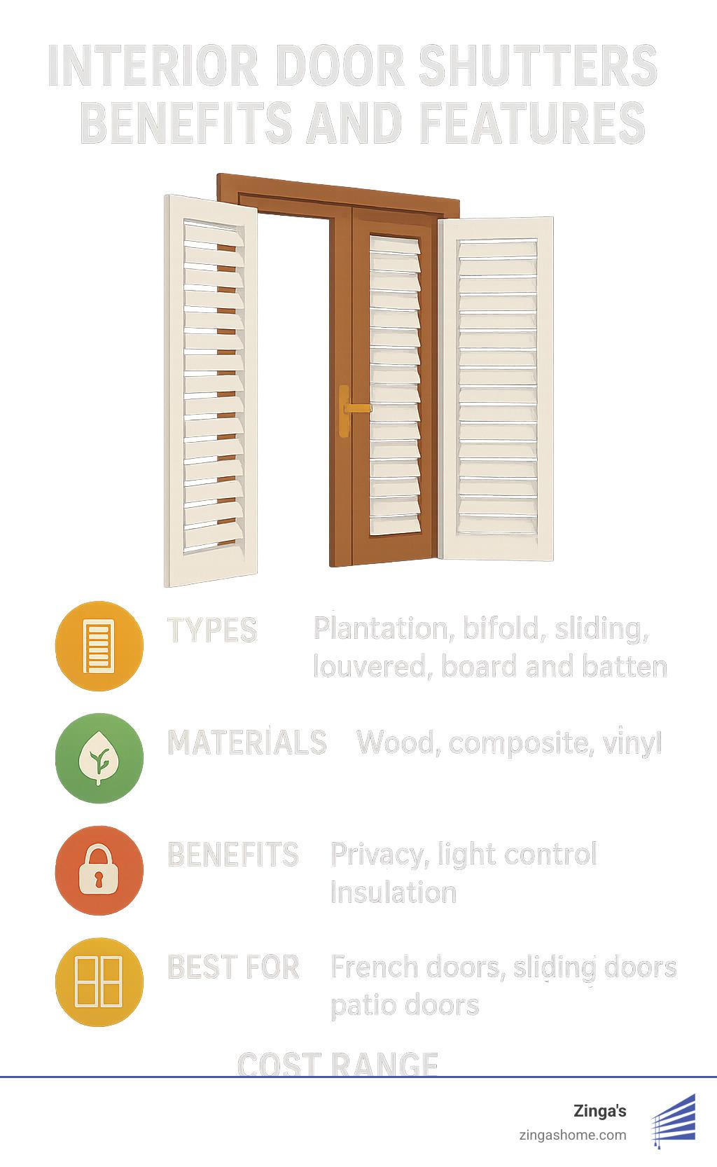 Interior Door Shutters Benefits and Features - door shutters interior infographic 