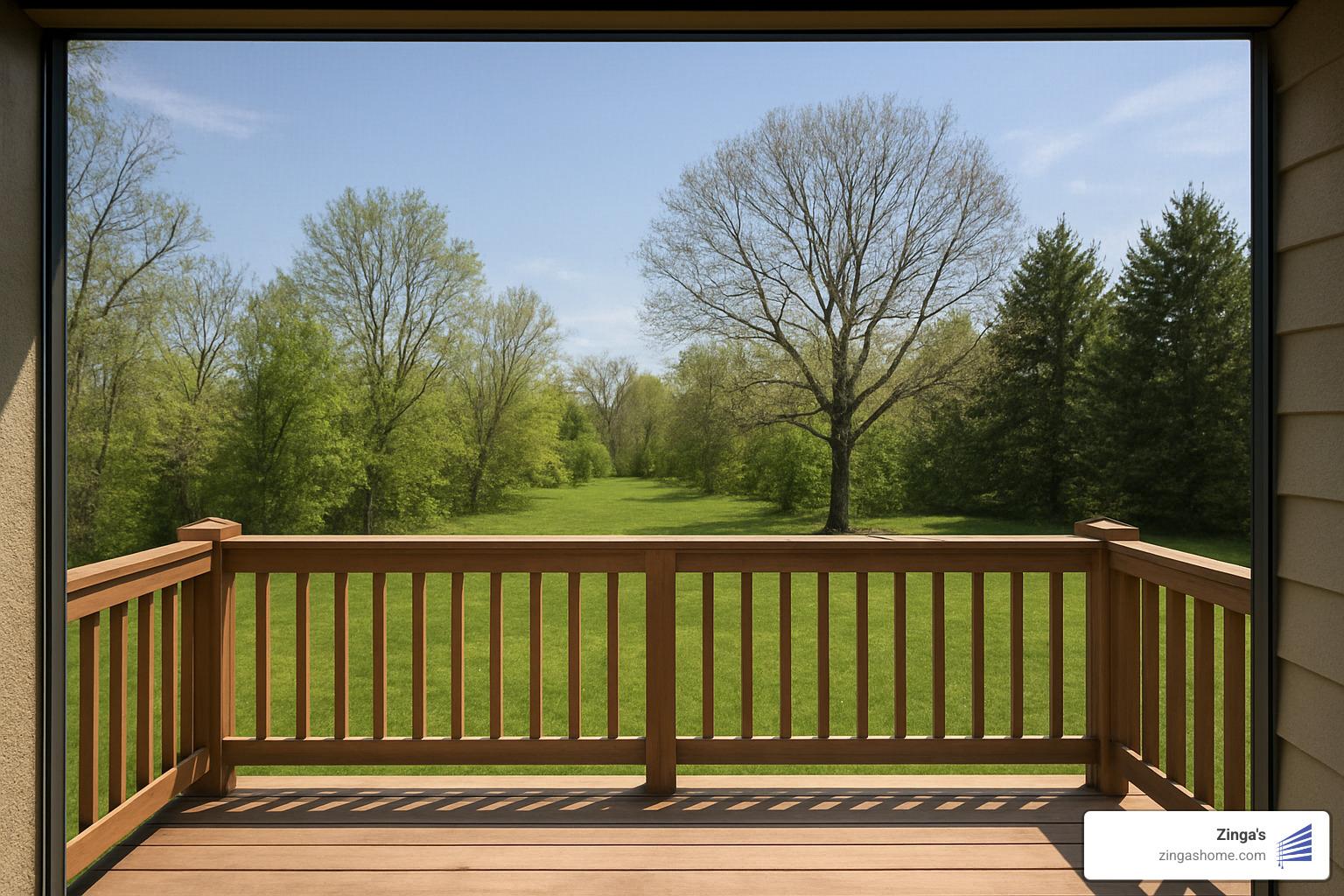 view through a retractable screen showing minimal obstruction - retractable screens for decks