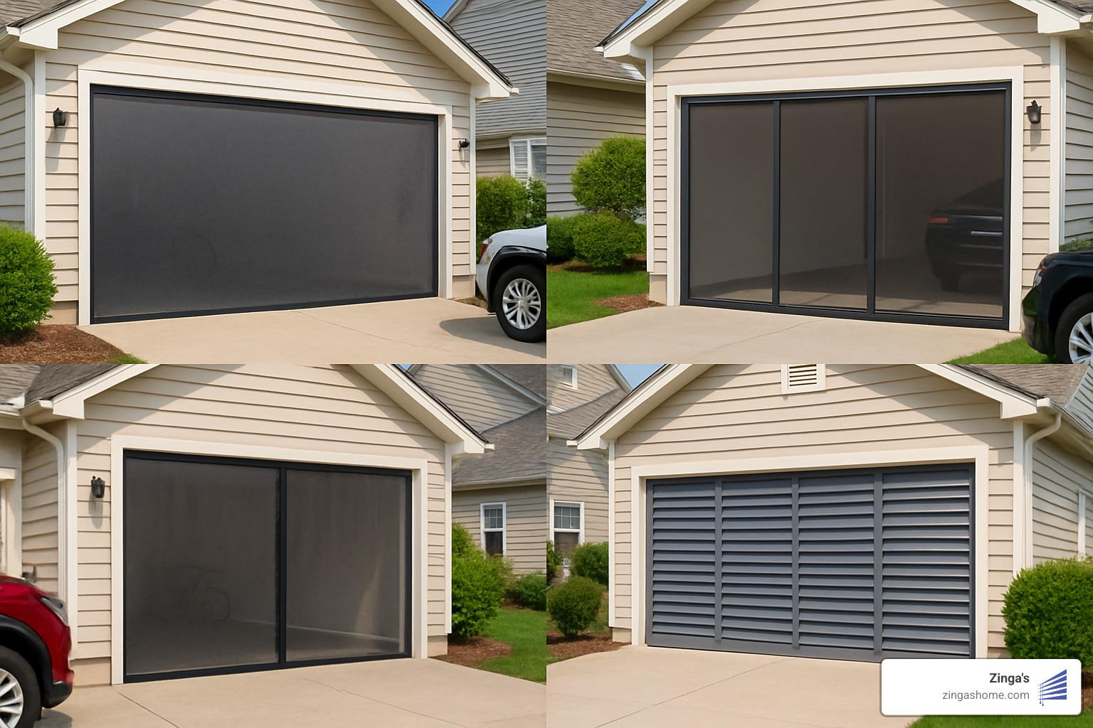 different types of garage privacy screens - garage privacy screen