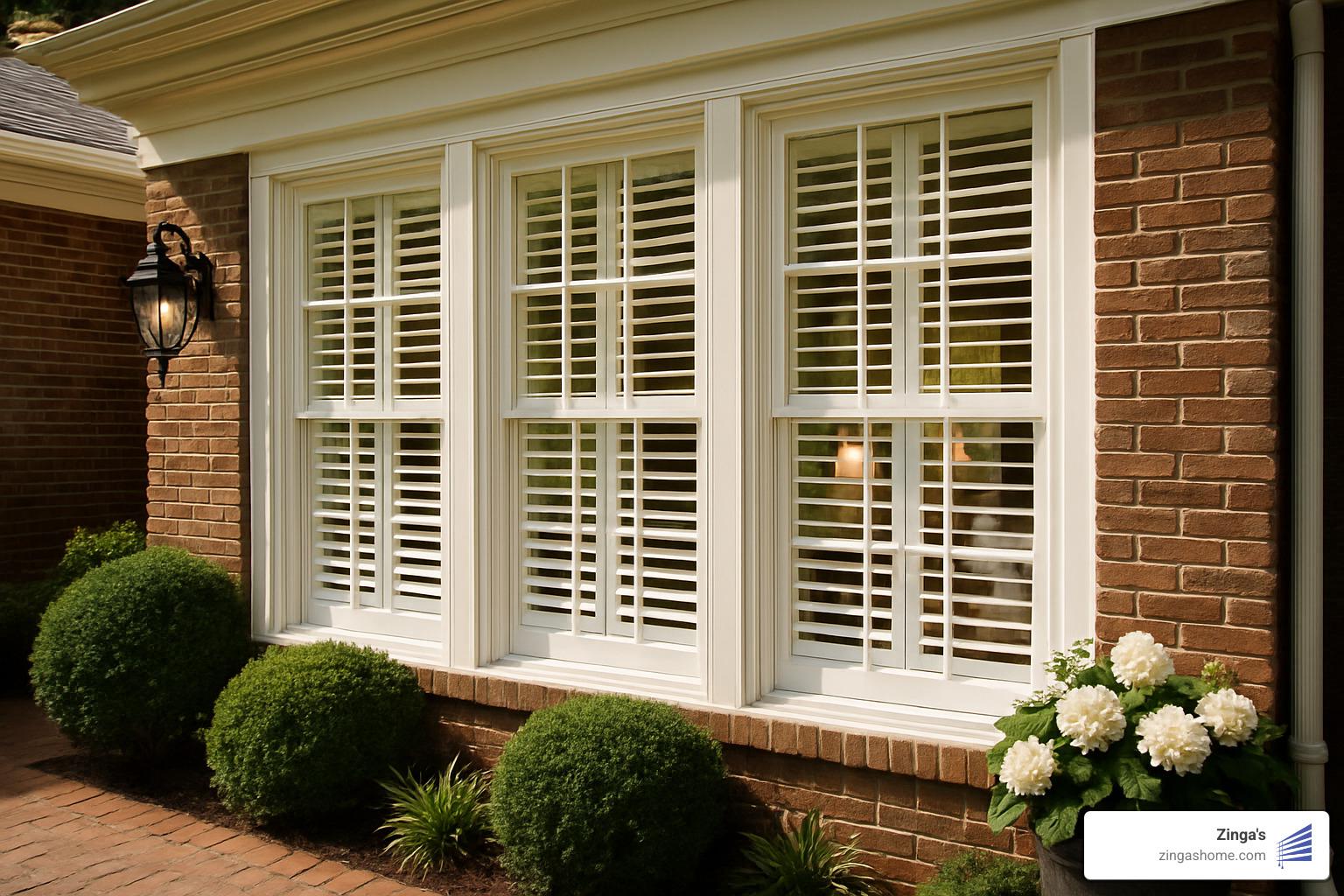 beautiful home with plantation shutters - plantation shutters