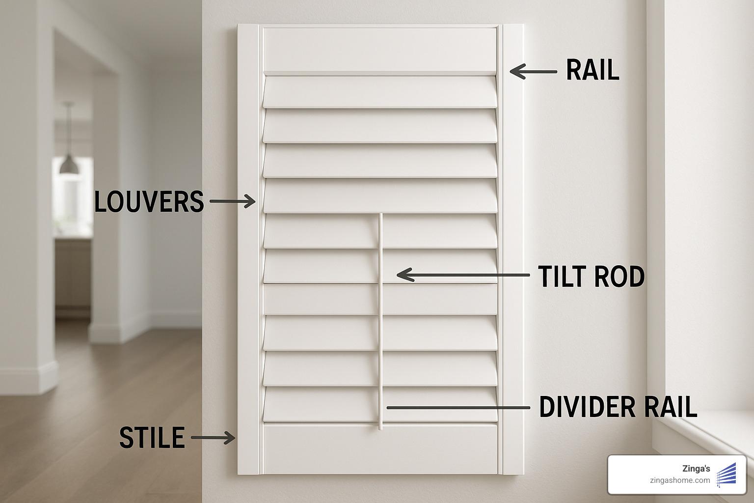 plantation shutter components - plantation shutters