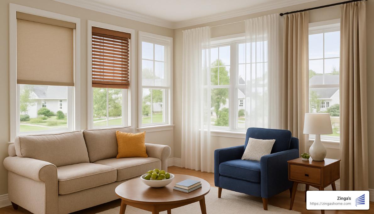 different types of window treatments in a home setting - window treatments