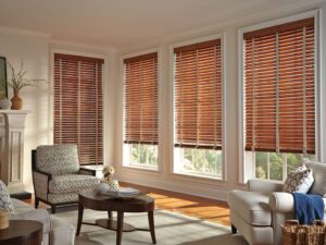 Wood Blinds in a home