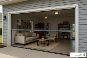 diy motorized garage door screens